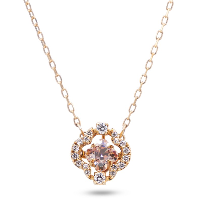 Swarovski Necklace Pink Rose Gold Plated Sparkling Dance 5514488