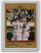 2007 Topps - Classic Combo Alex Rodriguez, Derek Jeter #657 Gold   /2007