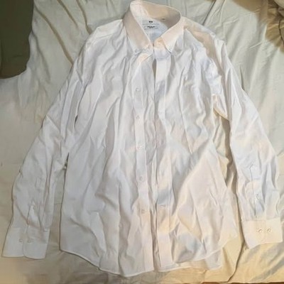 Uniqlo Super Non-Iron Slim Fit White Shirt L