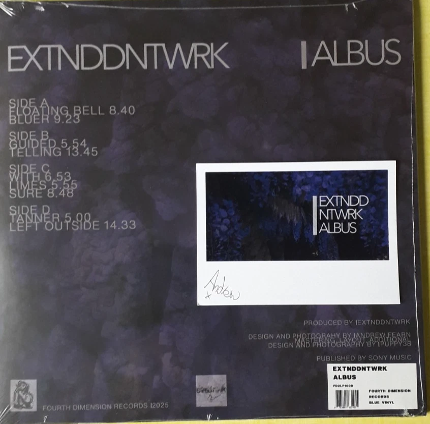 EXTNDDNTWRK ALBUS SLEAFORD MODS 500EX VINYLE X2 BLEU NEUF SCELLÉ + CARTE SIGNÉE - Photo 2/4