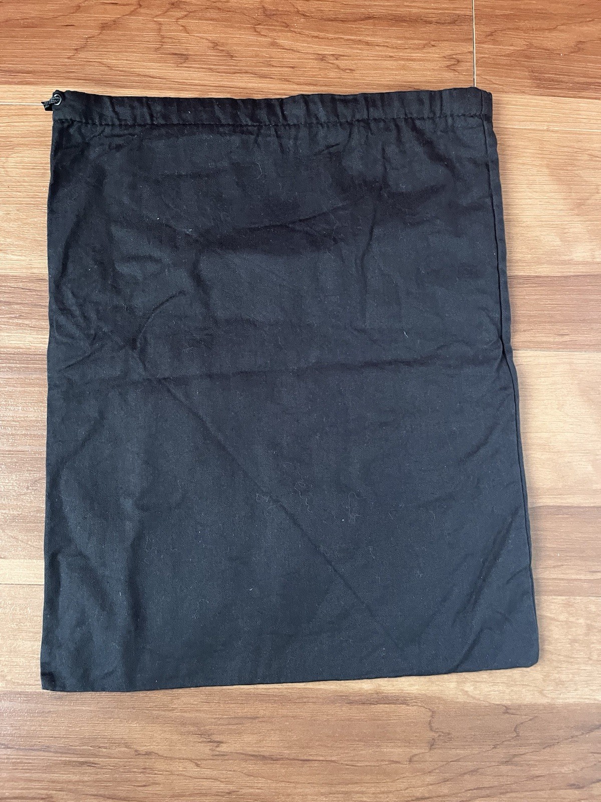 Sacchetto antipolvere Saint Laurent in cotone nero con coulisse 15”x12”