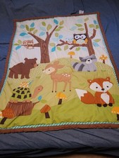 Lambs  Ivy Quilt Comforter Crib Baby Blanket Woodland Nature Wildlife