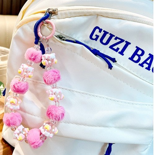 Anti-lost Mobile Phone Strap Plush Bag Pendant Keychain Backpack Accessories - Photo 7 sur 19