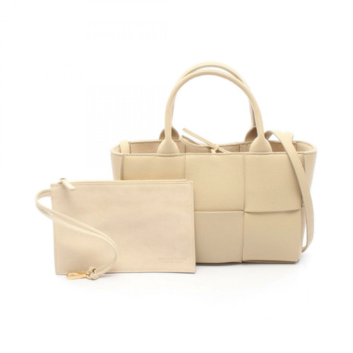 Bottega Veneta Mini Arco 2-Way Tote Bag Beige Leather 6.9 x 4.2 x 3.1 in