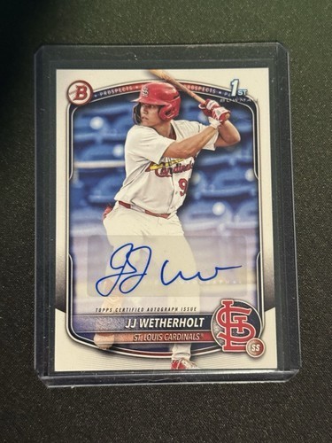 2025 Bowman JJ WETHERHOLT 1st Prospect Auto St. Louis Cardinals #BPA-JW