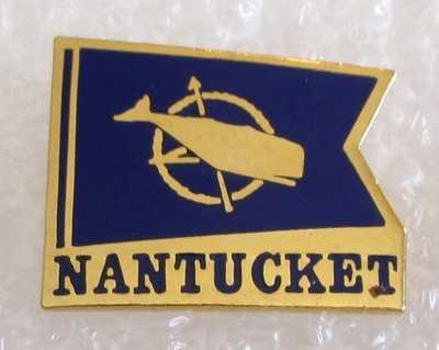 Island of Nantucket, Massachusetts Flag Tourist Travel Souvenir Collector Pin