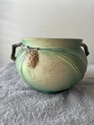 Vintage Roseville Pottery Pinecone Green Vase, 5” Height