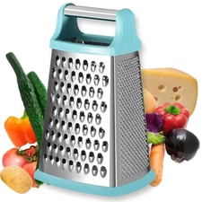 Stainless Steel 4 Sides Grater Slicer with Handle for Ginger Garlic Potato