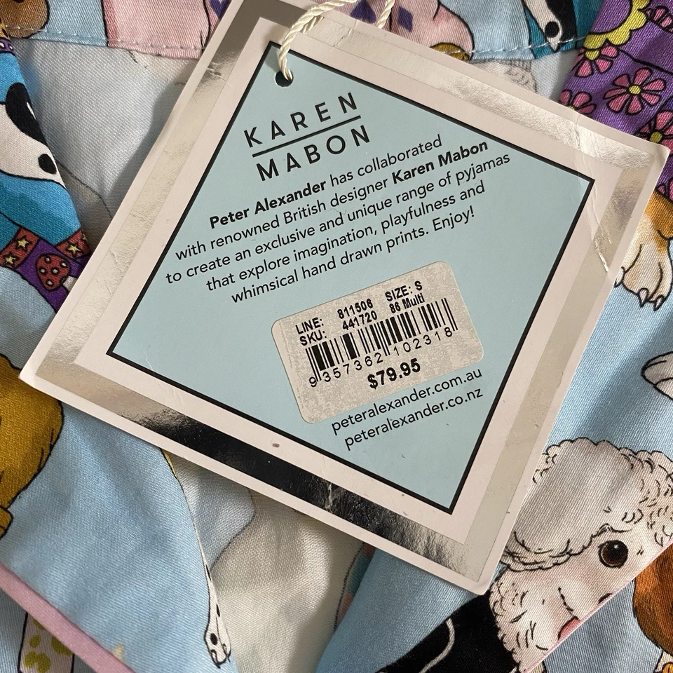 Top de pijama Karen Mabon x Peter Alexander pequeño **SOLO SUPERIOR** algodón para amantes de los perros Foto 4 de 4