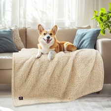 Waterproof Pet Blanket for Medium Large Dogs Soft Cat Sherpa Calming Thick Co...