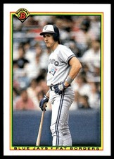 Pat Borders 1990 Bowman #521 Blue Jays MLB READ FREE SHIPPING AutographDen