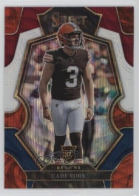 2022 Panini Select Premier Level Tri-Color Prizm 80/199 Cade York Rookie RC 0zc5