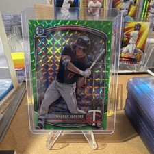 2024 Bowman Chrome Walker Jenkins Green Geometric Refractor /99 BDC-159 Twins