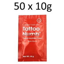 50 x 10g TattooNumb numbing cream numb skin painless tattooing piercing