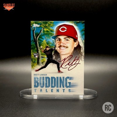 2025 Topps x Bob Ross Rhett Lowder Budding Talents RC   Reds Rookie
