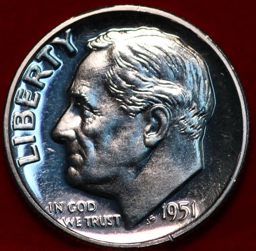 1951-P Roosevelt Dime Proof — photo from the most recent tracked eBay sale
