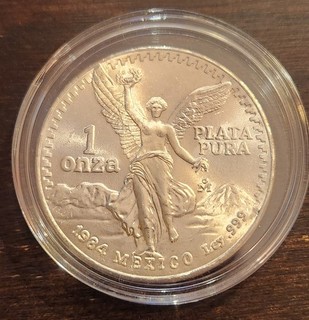 1984 Mexico Libertad 1 Onza 1 oz. .999 Fine Silver Coin