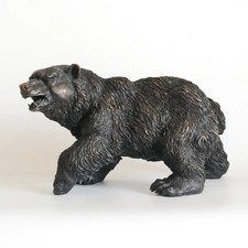 Realistic Bear Bronze Sculptures Wildlife Animal Statue Office Desktop Decor Art