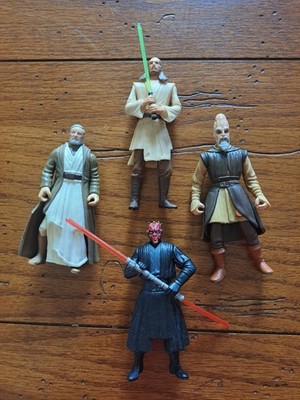 1995 Star Wars Power Of The Force Variant Obi-Wan Kenobi + 3 Figures