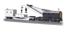 Bachmann 16149 Gru a vapore 250 tonnellate e tender a braccio - dipinto senza lettere scala HO