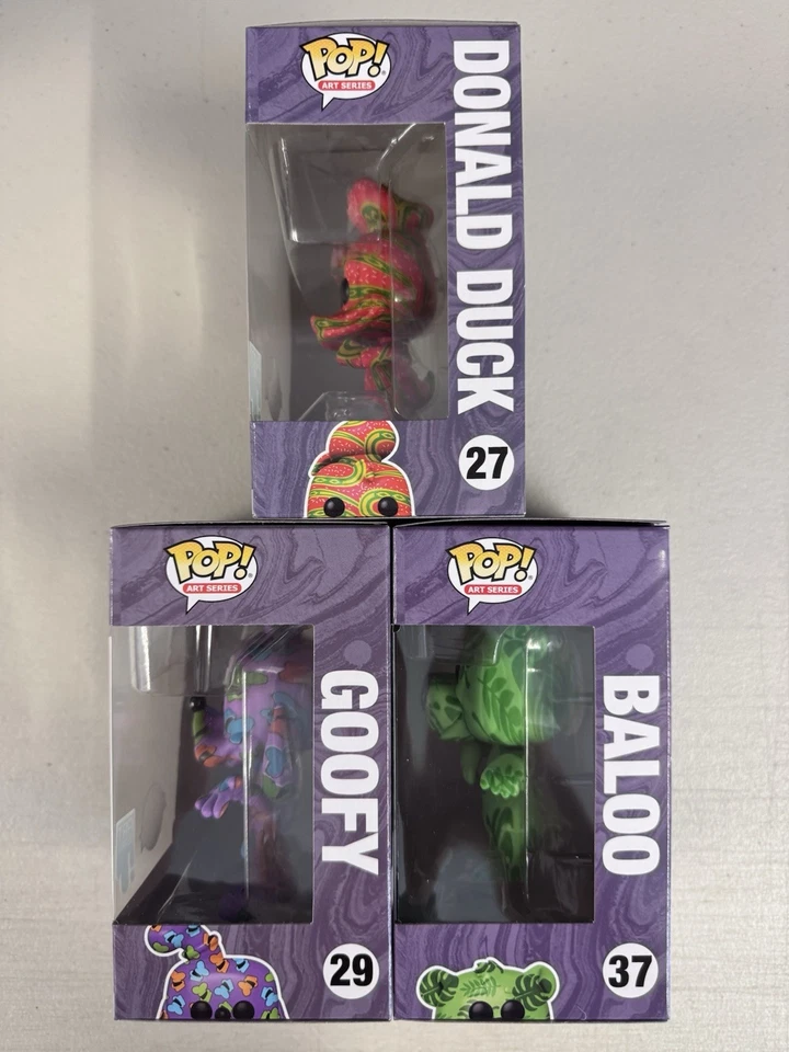 Donald Duck 27, Goofy 29 y Baloo 37 ~ Disney ~ Vinilo Funko Pop ~ Serie de Arte Foto 2 de 4