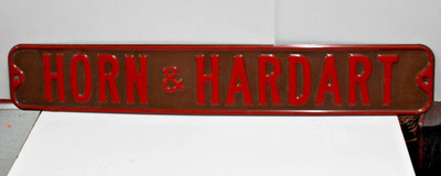Automat Horn & Hardart Company Metal embossed heavy duty Sign 36'' x 6'' USA