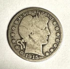 *REDUCED* 1915 S Barber Siver Half Dollar VG