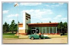 Florida Welcomes You Visitors Center Vintage Convertible Car Chrome Postcard