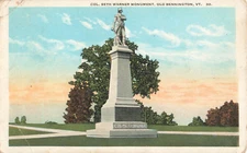 Postcard Col. Seth Warner Monument, Old Bennington, VT VTG VPC02.