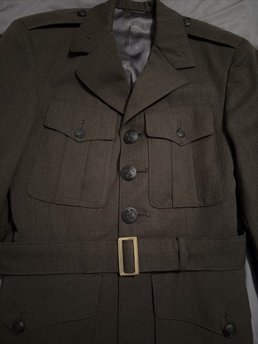 Marines USMC Officer Service Alpha Male Jacket Coat 37 R & Pants 100% Wool SACO - Picture 4 of 6