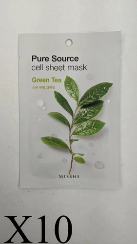 Missha Sheet Mask Pure Source Green Tea Cell Set of 10