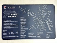New TEKMAT Ruger MK IV .22 LR Semi-Auto Pistol 17” Cleaning Mat TEK-17-RUGERMK4