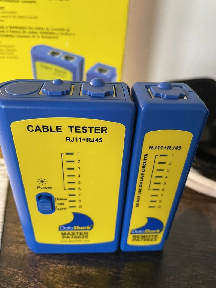 Datashark RJ45 Network Cable Tester with Case and Patch Cords - Image 2 of 4