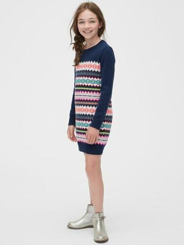 Gap Kids Navy Fair Isle Sweater Dress Large 10 $58 NWT - Picture 4 of 4