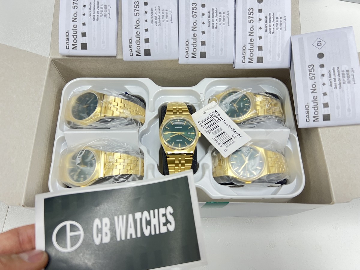 Casio MTP-B146G-3A Men's Analog Gold Ion Plated Stainless Steel