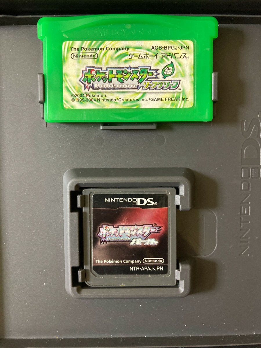 Pokemon Pearl Leaf green Set / Nintendo DS NDS GBA