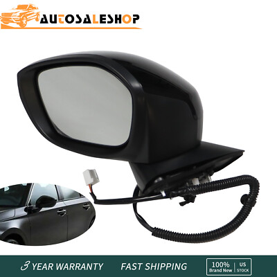 For Honda Civic 2022-23 Left Driver Side New 3 pins Power Adjust Black Mirror