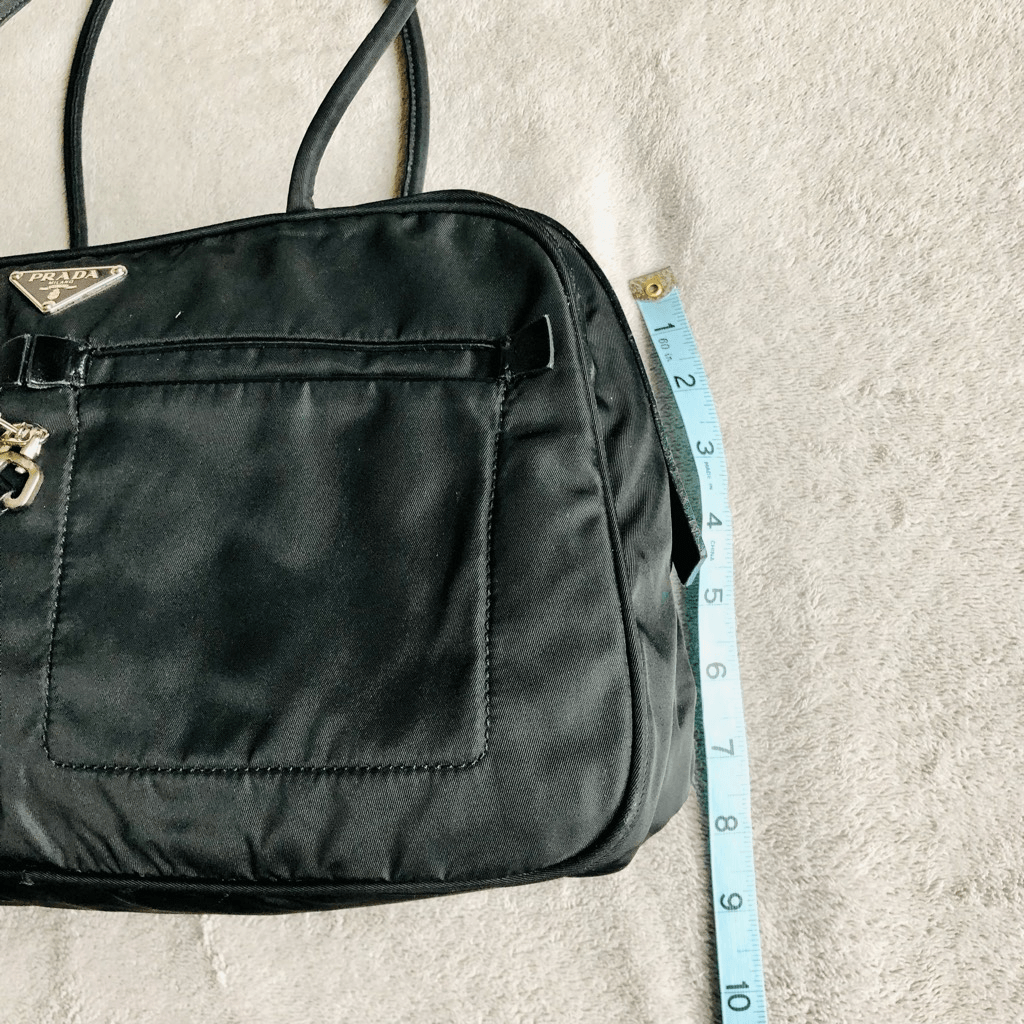 Vintage Prada Tessuto Black Nylon Front Zipper Pocket Mini Vintage Prada Tessuto Black Nylon Front Zipper Pocket Mini