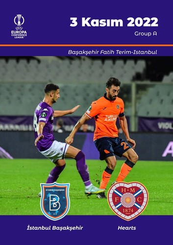 ISTANBUL BASAKSEHIR Turkey HEARTS Scotland 2022 EСL FAN 12 pages + OFFICIAL LU - Picture 2 of 2