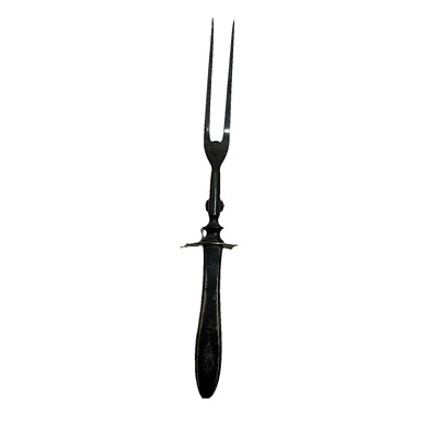 Vintage Solid Metal Meat Fork Heavy Duty