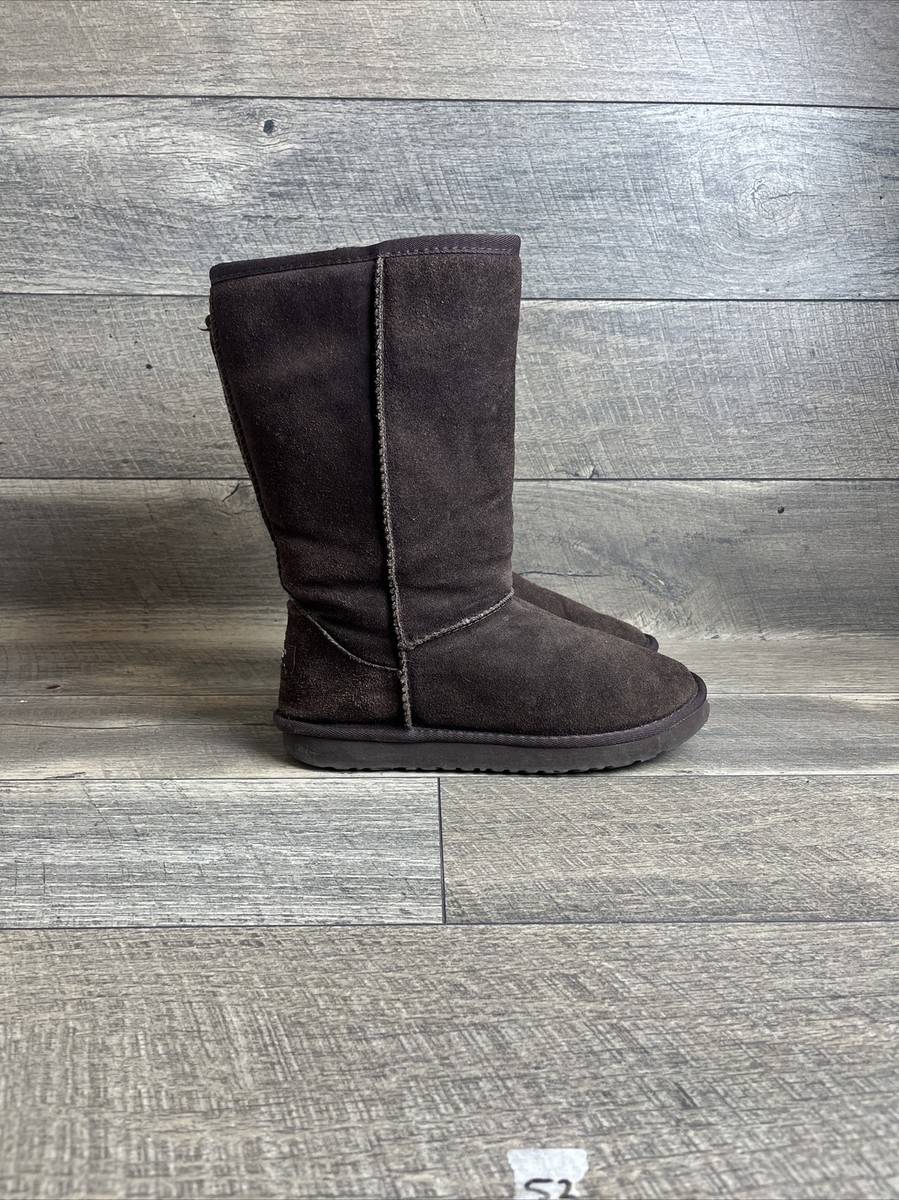 UGG Classic Tall 5815 Chocolate Brown W9 Leather Shearling
