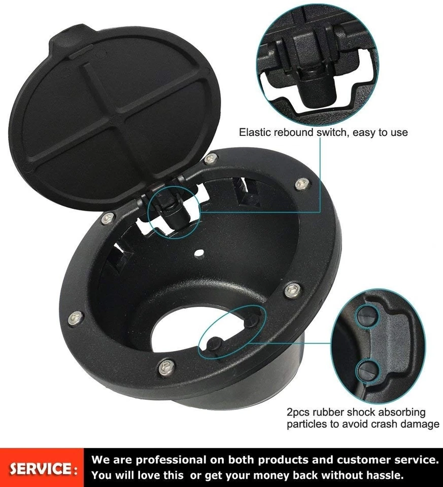Aluminum Fuel Filler Door Gas Cap Tank Lid Cover Fit Jeep Wrangler JK Unlimited — 第 4/4 张图片