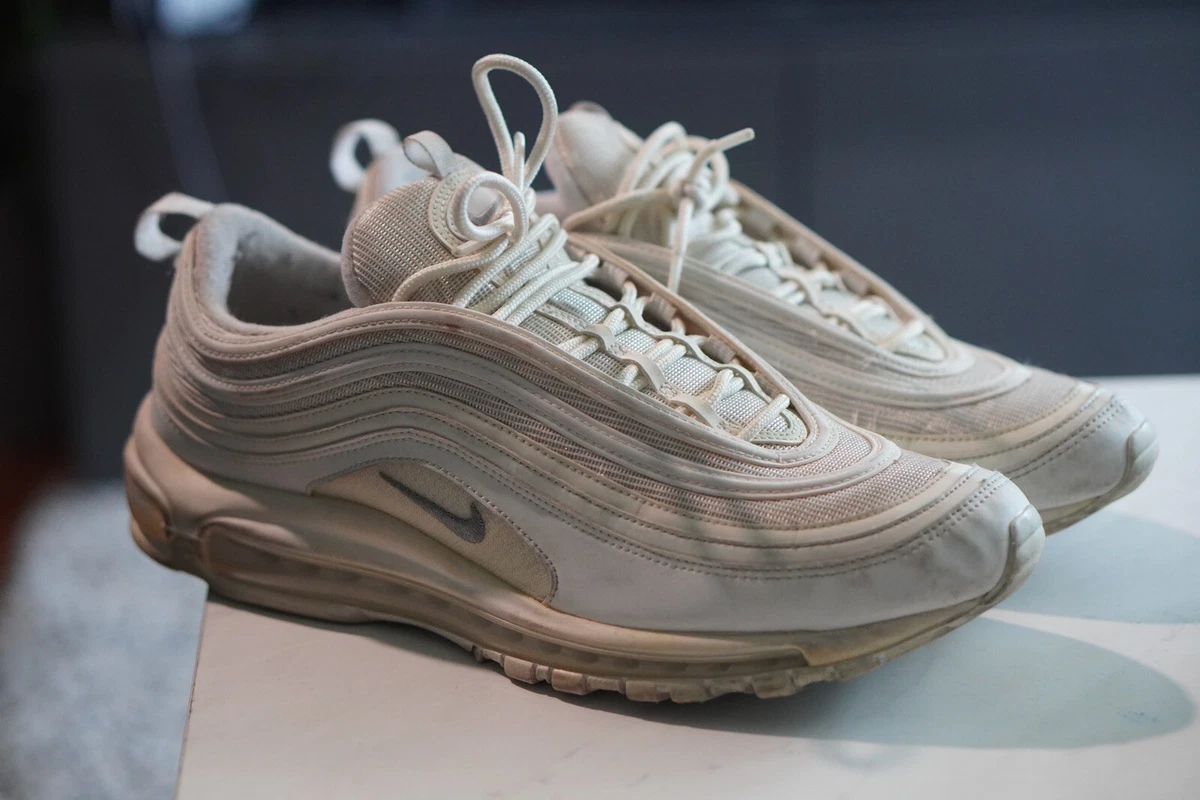Nike Air Max 97 Triple White Wolf Gray Men Sneaker Shoes 921826