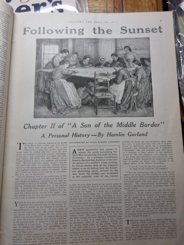 4/2/8/14 COLLIERS MAGAZINE Hamlin Garland SON MIDDLE BOARDER INDIAN MOTORCYCLE A - Picture 5 of 9