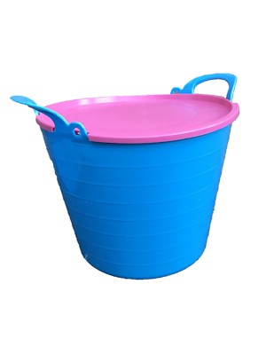 messy play bunt 26l Flexi mit rosa Deckel Spielzeug Spiele Kunst & Basteln Kind blau