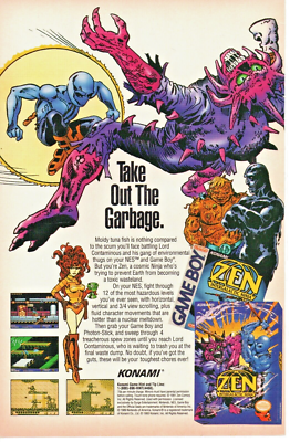 1993 ZEN INTERGALACTIC NINJA Video Game PRINT AD - NINTENDO NES