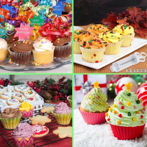 Cake Decorating Kit Set Tools Bags Piping Tips Pastry Icing Bags Nozzles 6-Piece - Picture 4 of 7