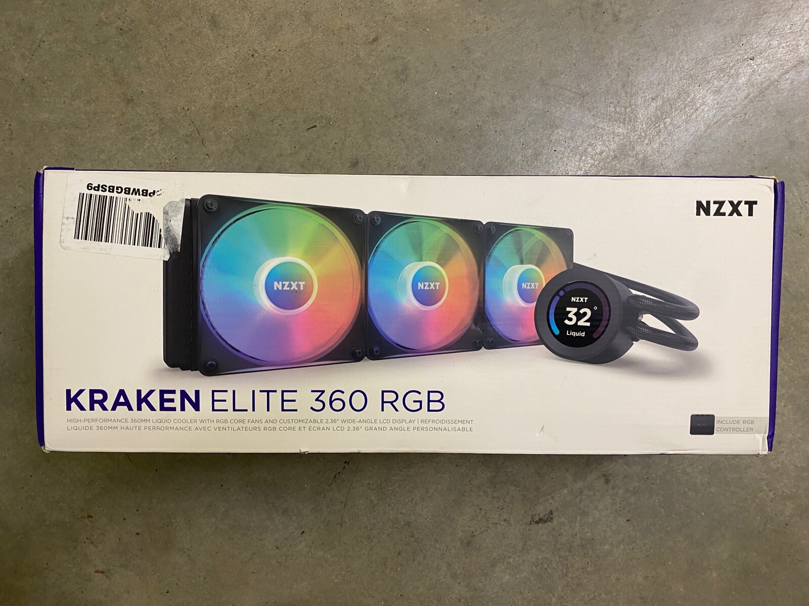 NZXT KRAKEN ELITE RGB 360mm RLKR36EB1 RGB AIO CPU LIQUID CPU COOLER