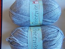 King Cole Pricewise double knitting yarn, Clerical gray , lot of 2 320 yd ea 