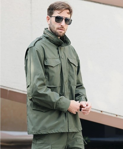 American M65 Military Herren Jacke US Army Vietnam Feldmantel Grün Replica Neu - Bild 12 von 18